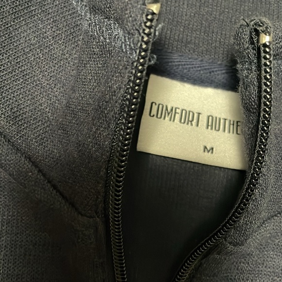 Comfort Authentic Marco Island Florida size medium 1/4 zip navy pullover - Picture 4 of 10